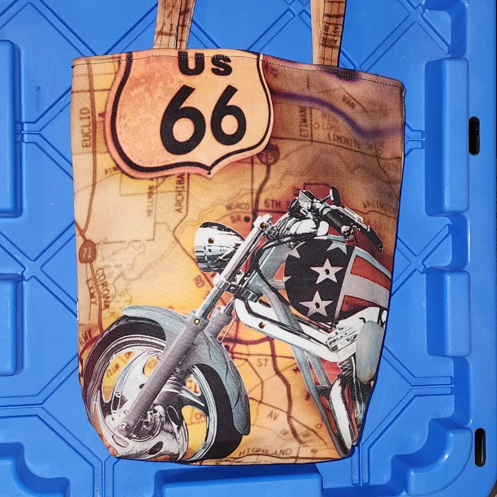 Beautiful Route 66 motorcycle shoulder bag